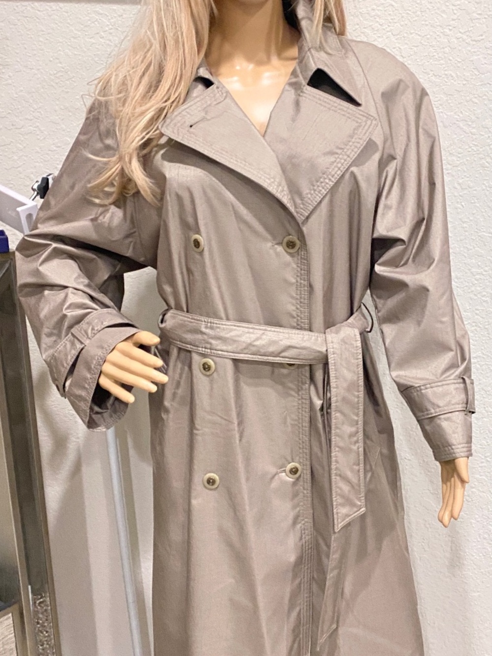 Classic double-breasted long trench coat # 14